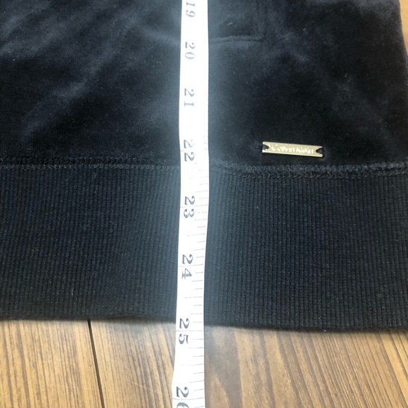 Calvin Klein full zip high neck jacket black velour cozy pockets Sz L - Picture 8 of 13